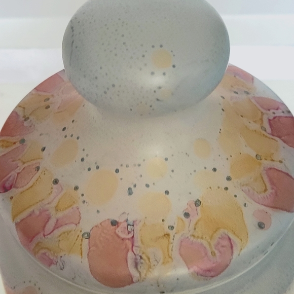 Vintage Hebron glass container. Truly beautiful decorative and useful piece. - Picture 5 of 6